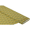 Tissu pour blouses / crêpe "fleurs", jaune/multicolore
