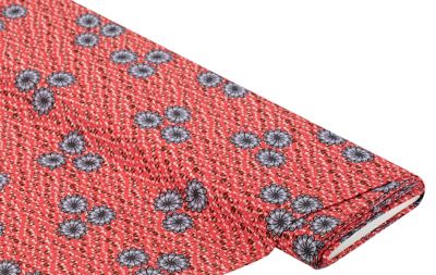 Viskose-Blusenstoff / Javanaise "Blumen" | rot-color | Bastelbedarf | buttinette