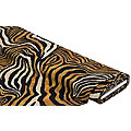 Tissu viscose pour blouses / twill "motif animalier", marron/noir