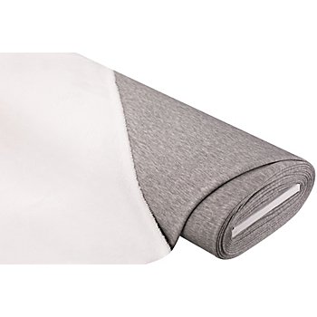 Tissu polaire alpine « bicolore », gris chiné/blanc