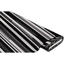 Tissu jersey-romanite « rayures », noir/gris