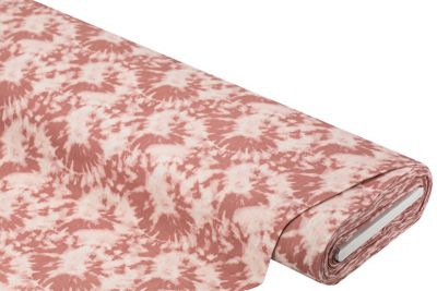 Tissu mousseline / double gaze « batik », vieux rose