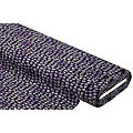 Tissu jersey romanite à fleurs, noir/violet