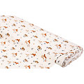 Tissu jersey de coton « léopards », blanc délavé/multicolore