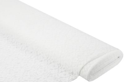 Tissu dentelle extensible « fleurs », blanc délavé