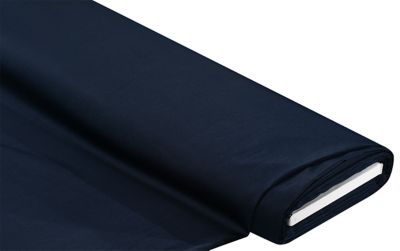 Tissu satin pour blouses uni, bleu marine
