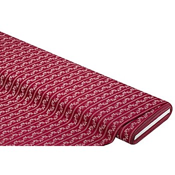 Tissu coton folklorique « vrille de fleurs », rouge
