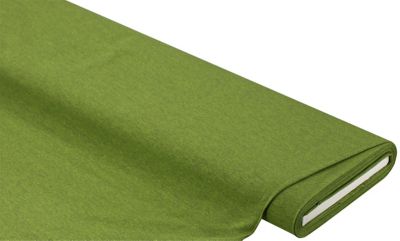 Tissu en jersey extensible « Tino », vert/noir chiné