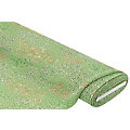 Tissu chiffon plissé « fleurs », vert/multicolore