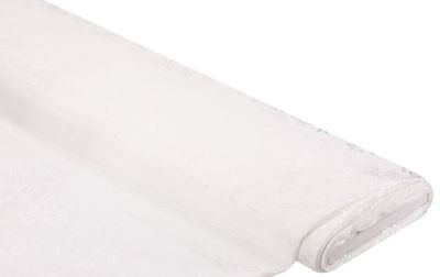 Tissu satin pour blouses « fleurs », blanc délavé