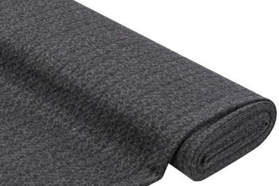 Tissu jersey-jacquard « torsades », anthracite