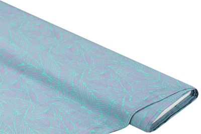 Tissu viscose / Javanaise « lignes », violet/multicolore