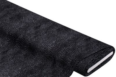 Tissu jersey en coton « motif all over », gris/noir