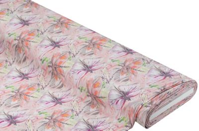 Tissu javanaise de viscose « papillons », multicolore