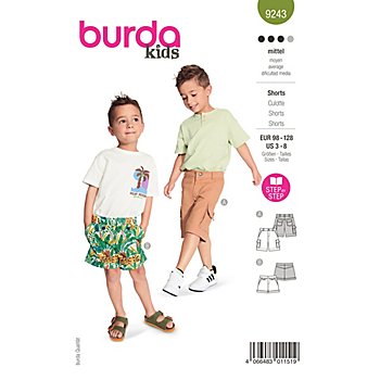 burda patron 9243 'shorts pour enfants'