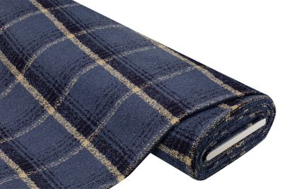 Mantelstoff "Webkaro Bouclé" | blau-color | Bastelbedarf | buttinette