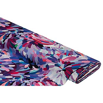 Blusen-Satin 'Blumenfächer', lila-color