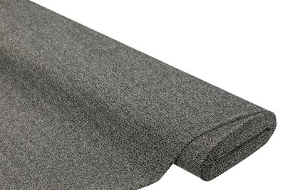 Tissu tricoté effet tweed avec paillettes, noir/blanc/or