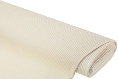 Tissu jersey velours nicky effet velours côtelé, blanc de laine