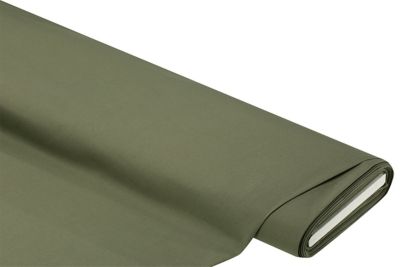 Tissu coton extensible, vert olive