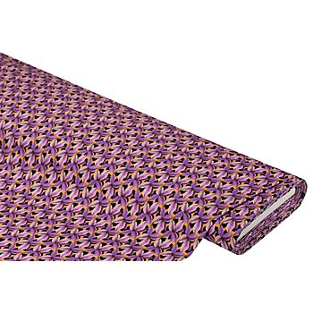 Baumwoll-Stretch 'Blumen', lila-color