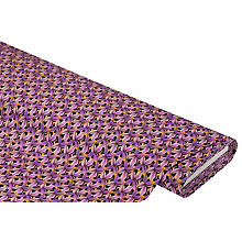 Tissu coton extensible 'fleurs', lilas