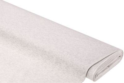 Tissu jersey en pur coton, blanc/gris chiné