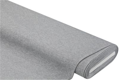 Tissu jersey en pur coton, gris chiné