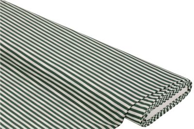 Baumwolljersey "Streifen" mit Elasthan | tanne/weiß | Bastelbedarf | buttinette