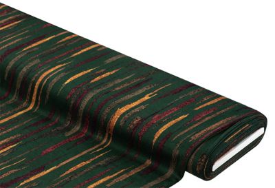 Tissu jersey romanite "rayures", vert spain/coloré