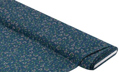 Chiffon "Blumenranken" | blau-color | Bastelbedarf | buttinette