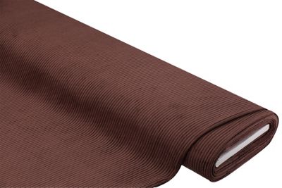 Tissu velours côtelé de coton à grosses côtes, mauve