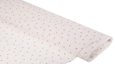 Tissu coton "fraises", blanc/coloré