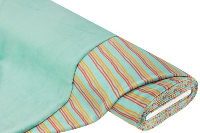 Alpenfleece "Streifen" | türkis-color | Bastelbedarf | buttinette