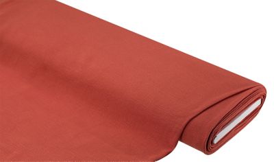 Tissu étamine de coton texturé, corail