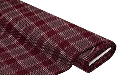 Tissu laine à carreaux, rouge/coloré