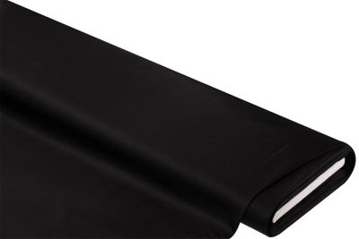 Tissu satin stretch, noir