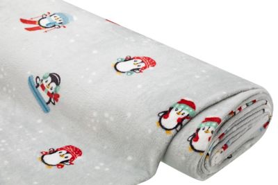 Wellness-Fleece 'Pinguin', grau-color