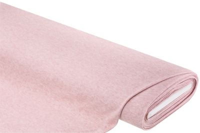 Strickstoff uni, hellrosé-meliert