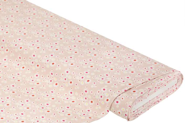 Tissu Coton Jersey Fleuri Madita – Bordeaux Multicolore – 95% Coton, 5% Élasthanne – Vendu Au Mètre