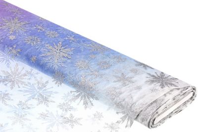 Feintüll 'Eiskristalle', hellblau-color