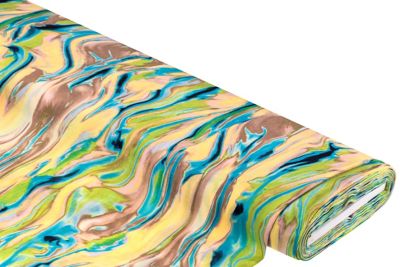 Blusen-Satin 'Batik', türkis-color