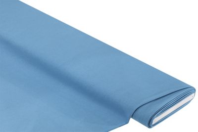 Tissu jersey en pur coton 'uni', bleu fumé