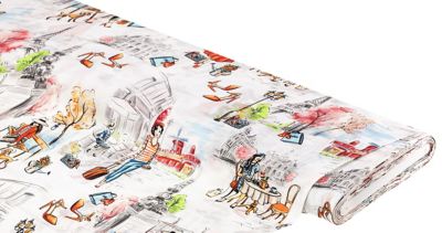 Cupro-Blusenstoff 'Damen', bunt