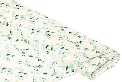 Viskose-Blusenstoff/Javanaise 'Eukalyptus', grün-color