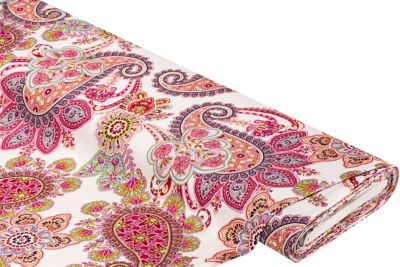 Baumwoll-Modal-Jersey 'Paisley', rosa-color