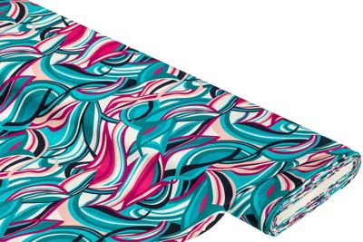 Elastik-Jersey 'Trend', türkis/pink