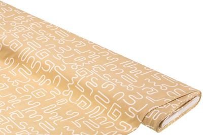 Katoenen jersey 'Grafisch' met elastaan, naturelkleur