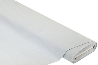 Blusenstoff 'Streifen', hellblau/weiß