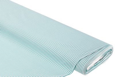 Reiner Baumwolljersey „Streifen“, mint/weiß
